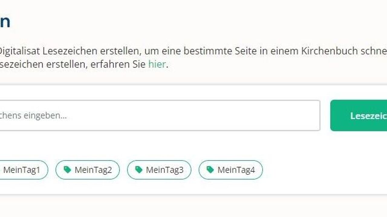 Lesezeichen Eine N Tzliche Funktion In Archion Kirchenb Cher Online